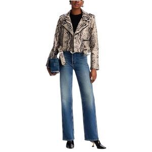 Mother the chopper snakeskin leather jacket Medium